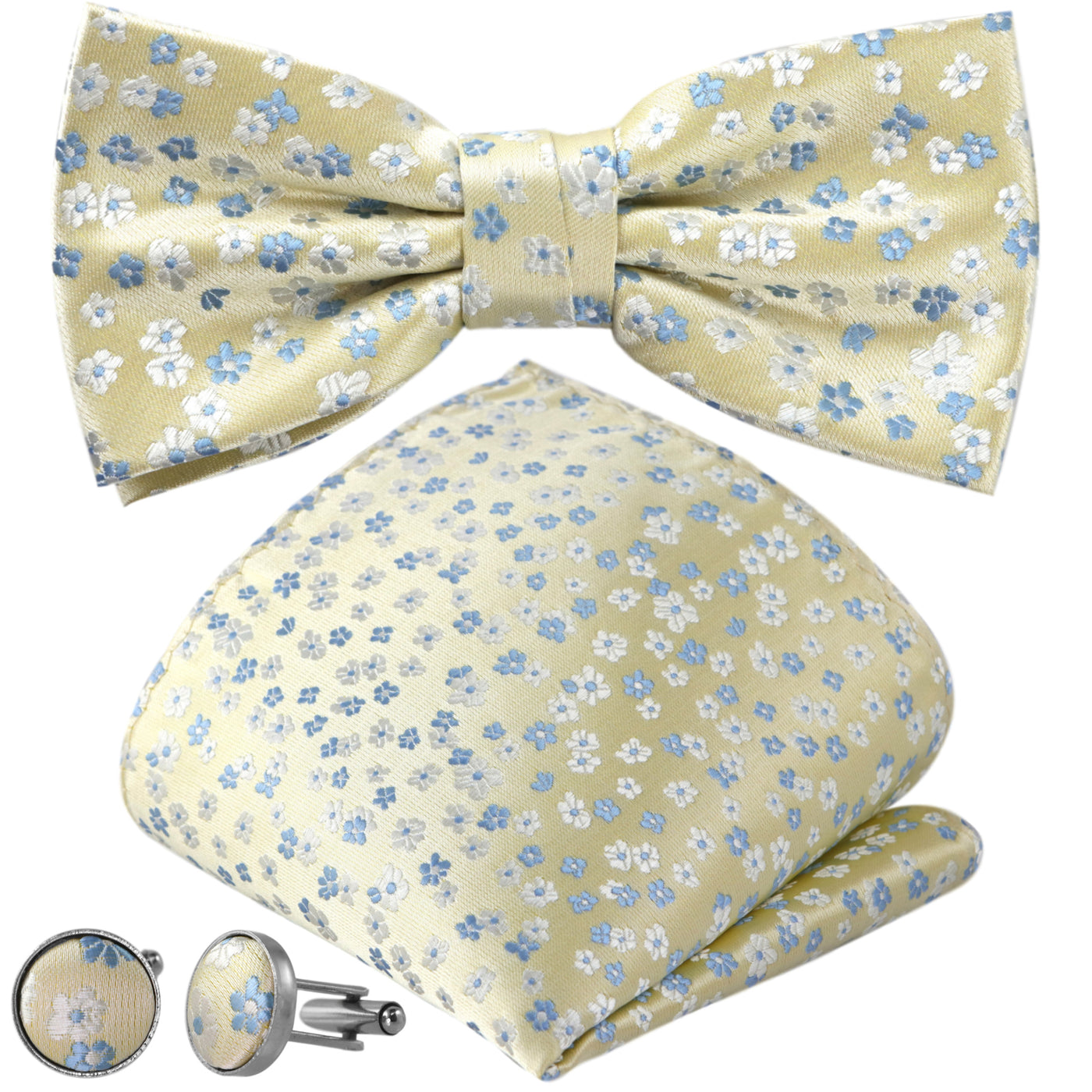 Geblümte Vintage Satin Hochzeitsfliege