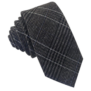 GASSANI 6 cm úzká tmavě šedá vintage vlněná kravata, pánská kravata kravata kravata vlněná