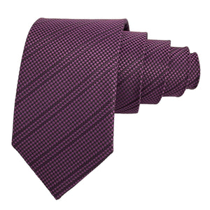 GASSANI 2-SET Krawattenset, Krawatte 8cm Schmal Hahnentritt-Muster Gestreift, Fuchsia Extra Lange Jacquard Herren-Krawatte,  Einstecktuch
