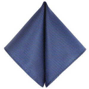 GASSANI 2-SET Krawattenset, Skinny Schmale Royal-Blaue Extra Lange Jacquard Herren-Krawatte Kariert,  Royalblaues Krawatten-Set mit Einstecktuch