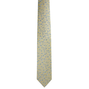 GASSANI 3-SET Krawattenset, 8cm Breite Lange Hell-Gelbe Herren-Krawatte, Hochzeitskrawatte Schmal