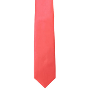 GASSANI 3-SET Krawattenset, 8cm Breite Koral-Rote Lange Herren-Krawatte, Hochzeitskrawatte Schmal