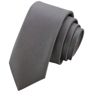 GASSANI Krawatten-Set, 6cm Breite Graue Schmale Herren-Krawatte Lang, Einstecktuch Bunt 4 Designs