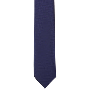 GASSANI 6cm Schmale Blaue Karo Karierte Herren-Krawatte Strukturiert, Schlips Binder Extra-Lang