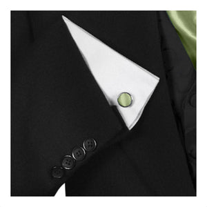 GASSANI 3-SET Satin Krawattenset, 8cm Schmale Salbei-Gruene Herren-Krawatte Einstecktuch, Hochzeitskrawatte