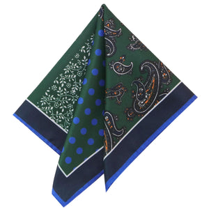 GASSANI Krawatten-Set, 6cm Schmale Gerade Petrol-Grüne Strick-Krawatte, Einstecktuch Bunt 4 Designs