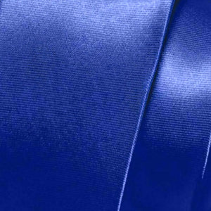 GASSANI 3-SET Satin Krawattenset, 8cm Schmale Royal-Blaue Herren-Krawatte Einstecktuch, Hochzeitskrawatte