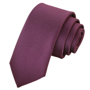Pánská kravata GASSANI 6cm Skinny Fuchsia kostkovaná texturovaná kravata Extra dlouhá