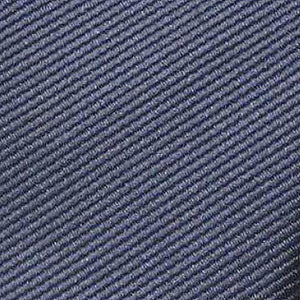GASSANI 6cm Schmale Stahl-Blaue Gestreifte Uni Rips Herren-Krawatte, Schlips Binder In Geschenk-Box Dose Blech-Spardose
