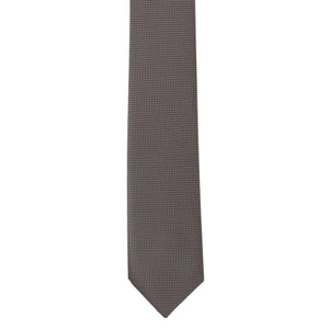 GASSANI 6cm Schmale Graue Karo Karierte Herren-Krawatte Strukturiert, Schlips Binder Extra-Lang