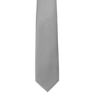 GASSANI 3-SET Krawattenset, 8cm Breite Hell-Graue Lange Herren-Krawatte, Hochzeitskrawatte Schmal