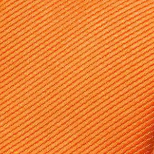 GASSANI 6cm Schmale Orange Gestreifte Uni Rips Herren-Krawatte, Schlips Binder In Geschenk-Box Dose Blech-Spardose