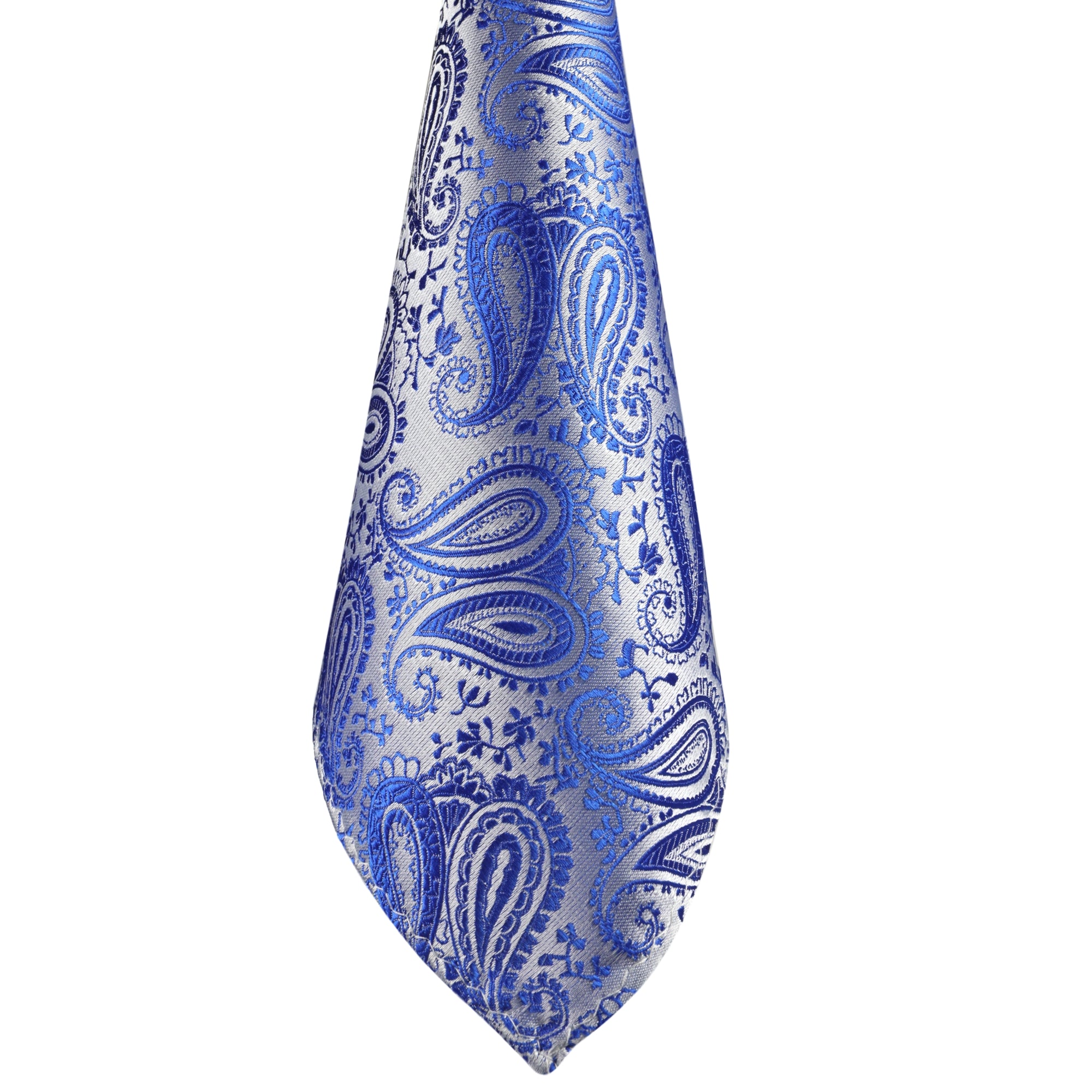 Krawatten Kaufen Silber-Blaue Sie GASSANIshop.de designt - Paisley-Krawatte | GASSANI für
