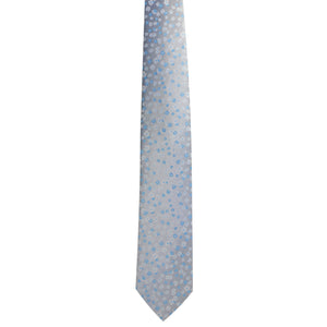 GASSANI 3-SET Krawattenset, 8cm Breite Lange Hell-Blaue Herren-Krawatte, Hochzeitskrawatte Schmal