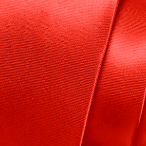 GASSANI 3-SET Satin Krawattenset, 8cm Schmale Hell-Rote Herren-Krawatte Einstecktuch, Hochzeitskrawatte