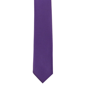 GASSANI 6cm Schmale Violette Karo Karierte Herren-Krawatte Strukturiert, Schlips Binder Extra-Lang