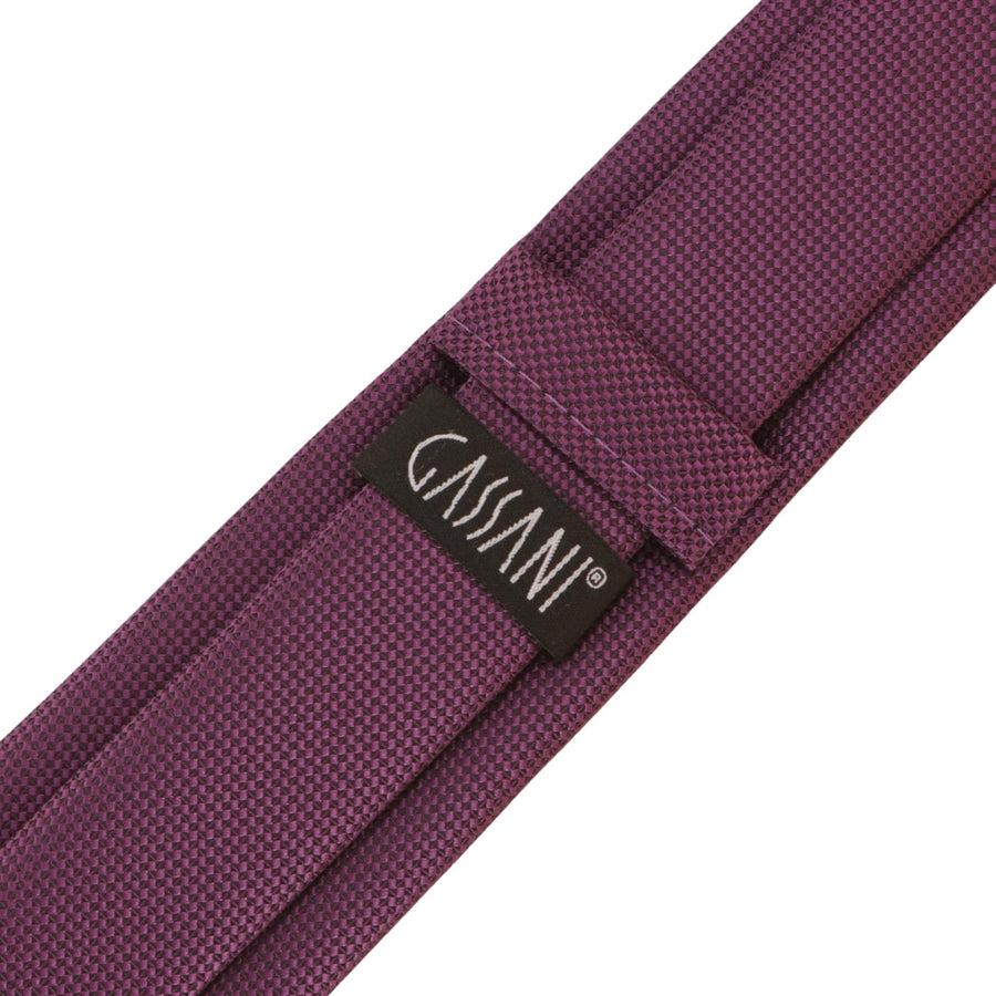 Pánská kravata GASSANI 6cm Skinny Fuchsia kostkovaná texturovaná kravata Extra dlouhá