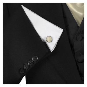 GASSANI 3-SET Satin Krawattenset, 8cm Schmale Cremefarbene Herren-Krawatte Einstecktuch, Hochzeitskrawatte