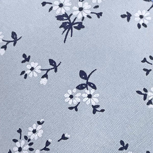 GASSANI 2-Set Grau-Blaue Leinen Hochzeits-Fliege Einstecktuch Gebluemt, Blumen Schleife Vorgebunden