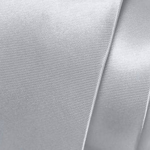 GASSANI 3-SET Krawattenset, 6cm Schmale Silber-Graue Satin Herren-Krawatte, Hochzeitskrawatte Schmal