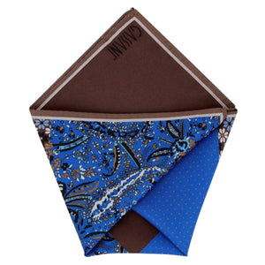 GASSANI Krawatten-Set, 6cm Breite Schmale Braune Herren-Krawatte Lang, Einstecktuch Bunt 4 Designs